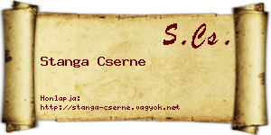 Stanga Cserne névjegykártya